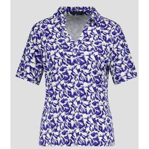 Donkerblauwe polo met print