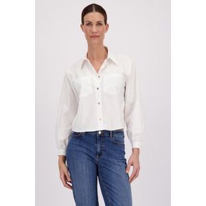 Witte blouse met kortere fit