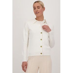 Fijngebreide ecru cardigan