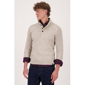 Ecru trui met hoge hals