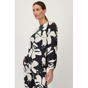 Zwarte blouse met zijdelook