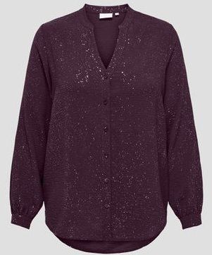 Bordeaux blouse met glitter