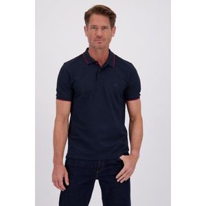 Donkerblauwe polo met korte mouwen