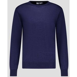 Donkerblauwe trui met ronde hals