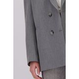 Grijze blazer met krijtstreep