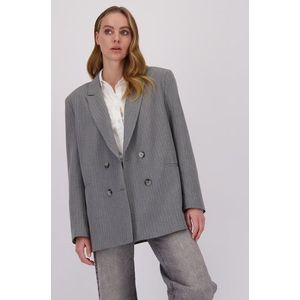 Grijze blazer met krijtstreep