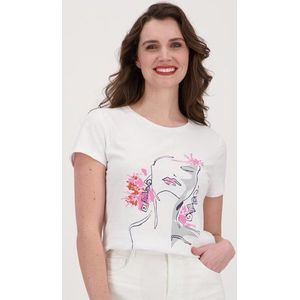 Wit T-shirt met print