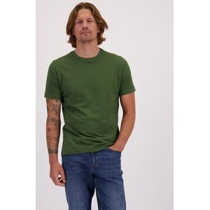 Donkergroen T-shirt met ronde hals