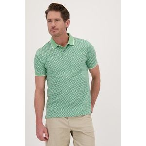 Lichtgroene polo met fijn motief