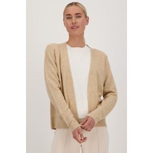Zachte beige cardigan zonder knopen