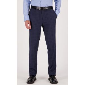 Blauwe geruite kostuumbroek - Clive - Comfort fit