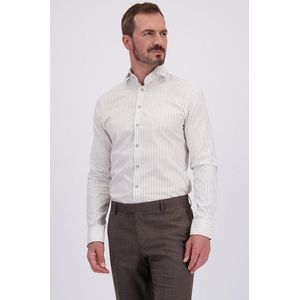Wit hemd met streepjes - Slim fit