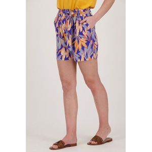 Kleurrijke bermuda in bladerprint