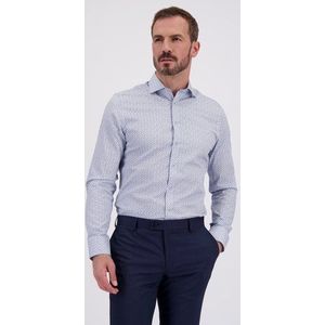 Hemd met blauwe paisley motief - Slim fit