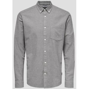 Only & Sons Overhemd 'ONSNiko'  zwart gemêleerd