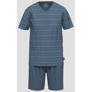 Blauwe pyjamaset met T-shirt en short