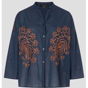 Blouse - Paisley - Katoen - Tuniek Kraag - Driekwart Mouw