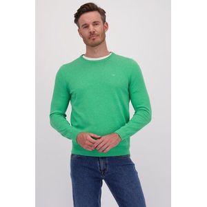 Groene trui met ronde hals