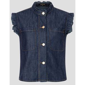 More & More - Denim Blouse - Donkerblauw - Mouwloos