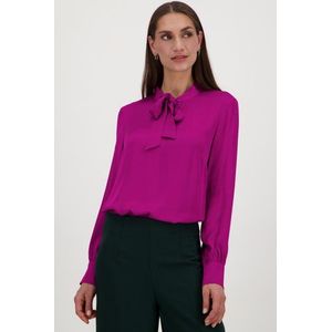 Fuchsia blouse met zijdelook