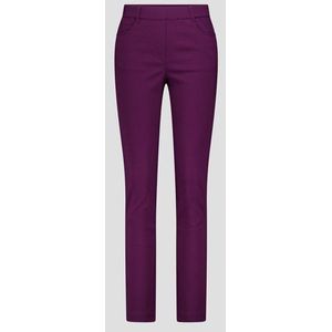 Donkerpaarse stretchbroek met elastische taille