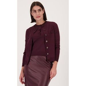 Fijne bordeaux cardigan