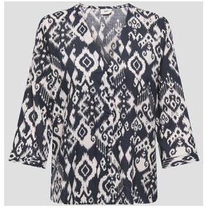 Blouse met zwart-beige print