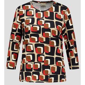 Rood-bruin T-shirt met print