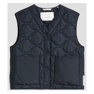 Blauw-zwarte bodywarmer