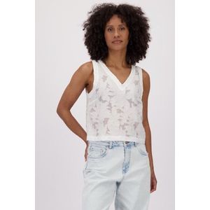 Witte blouse zonder mouwen