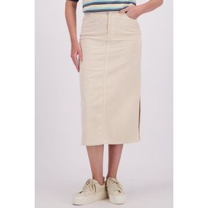 Beige corduroy rok