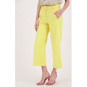 Wijde gele, geklede broek - 7/8 lengte