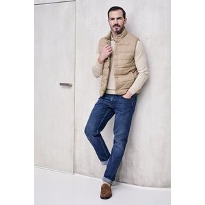Beige gewatteerde bodywarmer