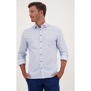 Lichtblauw hemd met motief - Regular fit