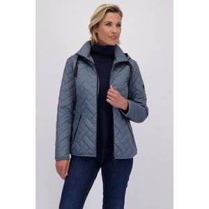 Blauwe regenjas met afneembare kap