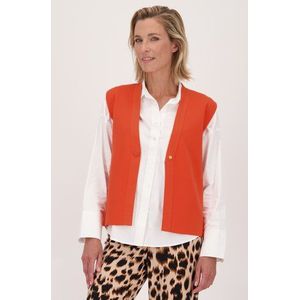 Oranje cardigan zonder mouwen