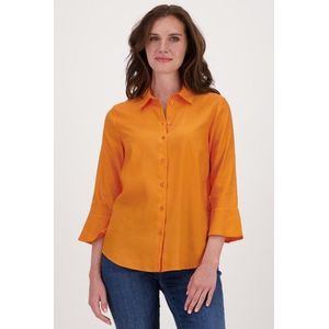 Oranje blouse met elegante 3/4 mouwen