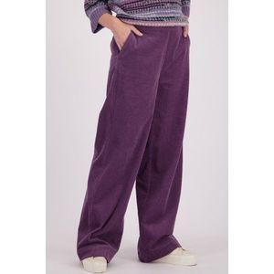 Wijde paarse broek in corduroy