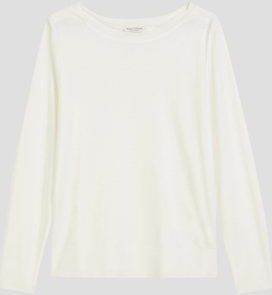 Marc O'Polo - Shirt - Wit - Lange Mouw - Normale Pasvorm
