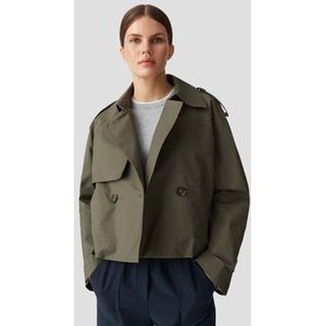 Trenchcoat met platte kraag, model 'Hawena'