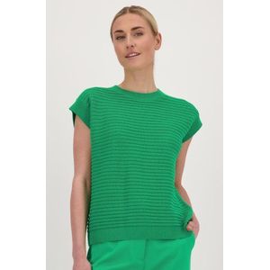 Groen tricot truitje zonder mouwen