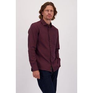 Bordeaux-blauw geruit hemd - Regular fit