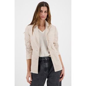 Ecru lederen blazer