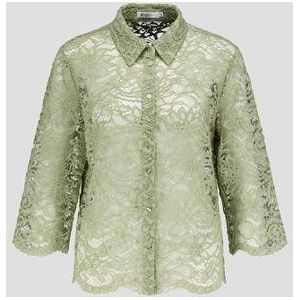 Zachtgroene kanten blouse