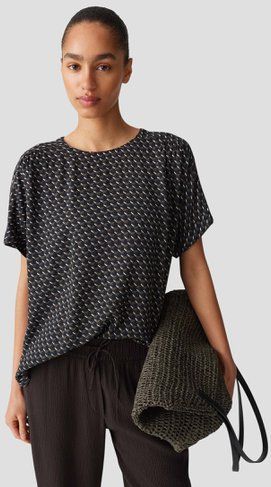 Opus - Femka - T-shirt - Groen - Dessin