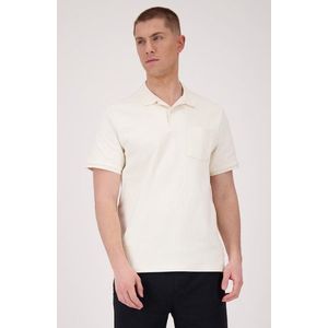 Beige polo met strucuur - Regular fit