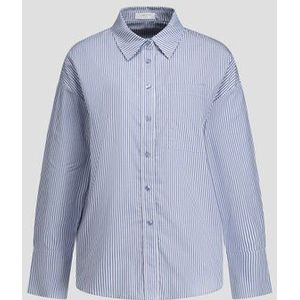 Blauw-wit gestreepte blouse