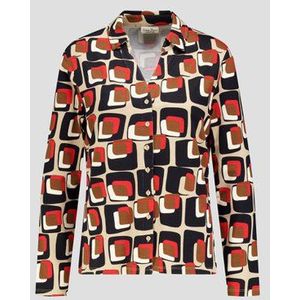 Rood-bruine blouse met print