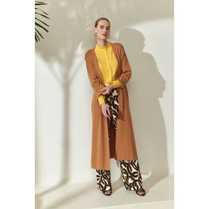 Lange bruine cardigan