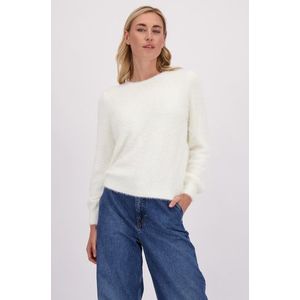 Witte trui in faux-furstof